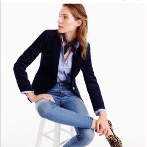 J.Crew Campbell Single Breasted Corduroy Blazer Preppy Academia Navy Size 10